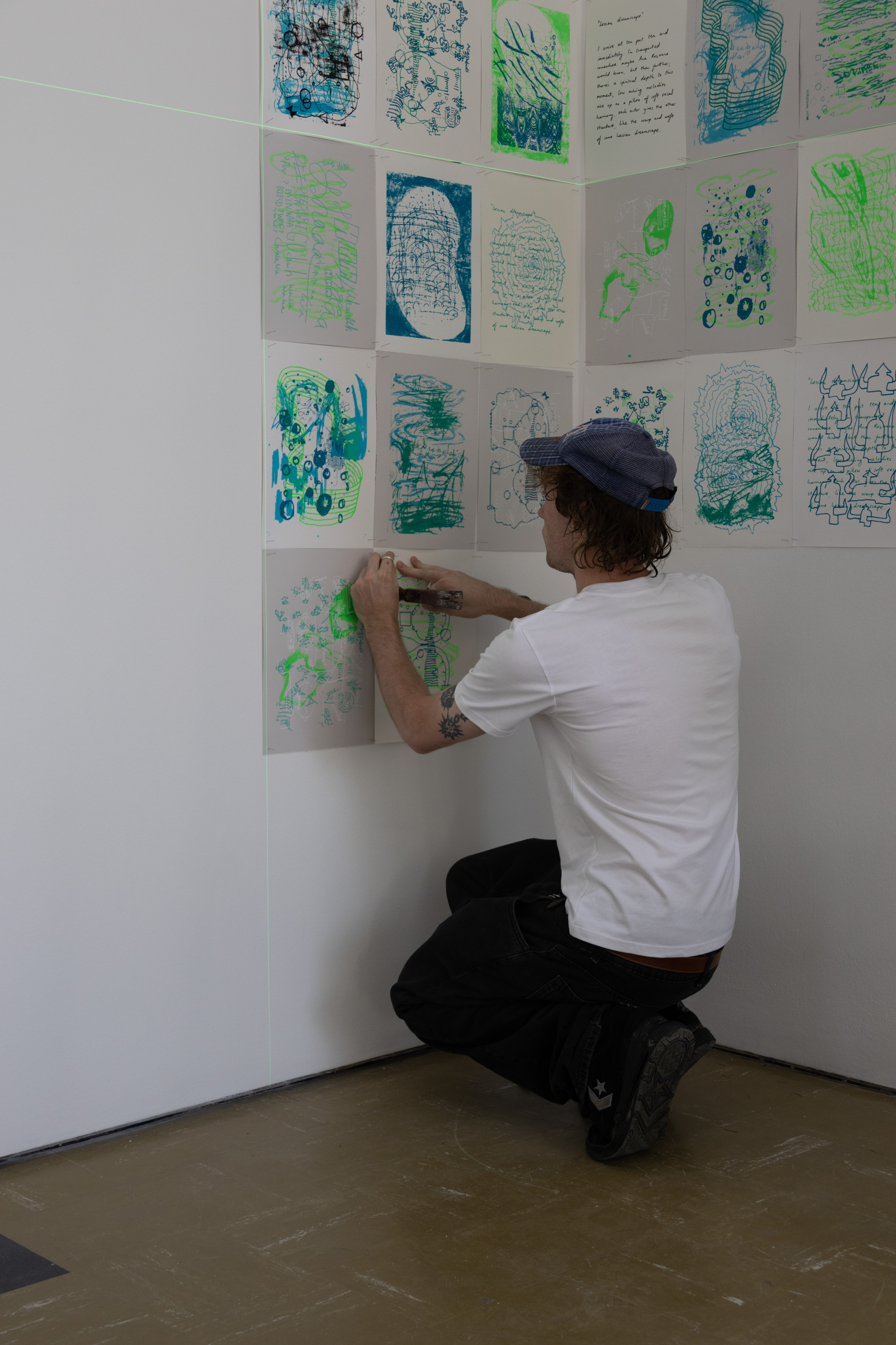 Detail of overprinted layers